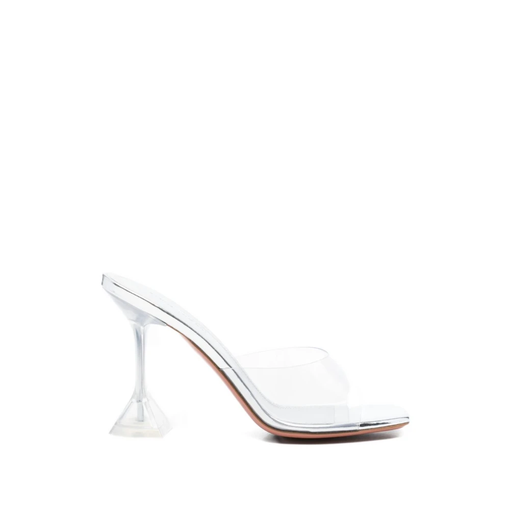 Amina Muaddi Kvinno Grå Skor Dam, 36 1/2 Eu, Heeled Mule