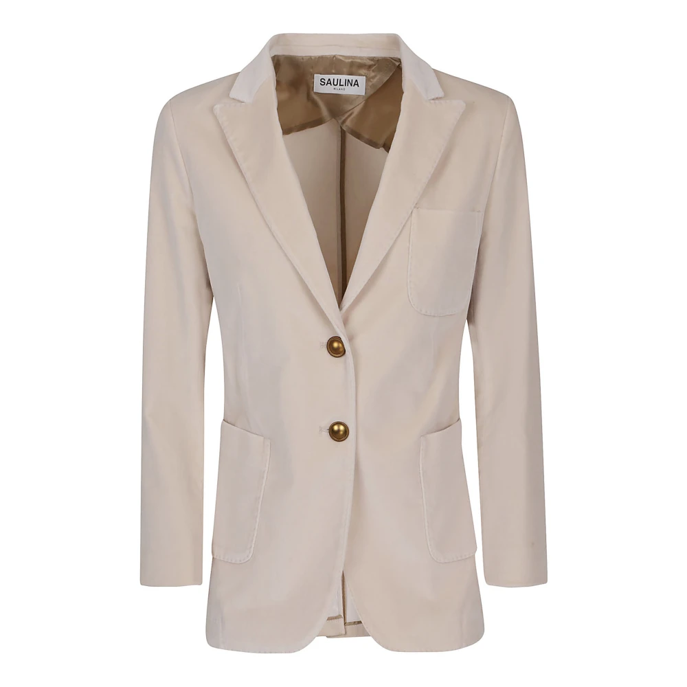 Saulina Italiaanse Katoenen Jassen Beige Dames