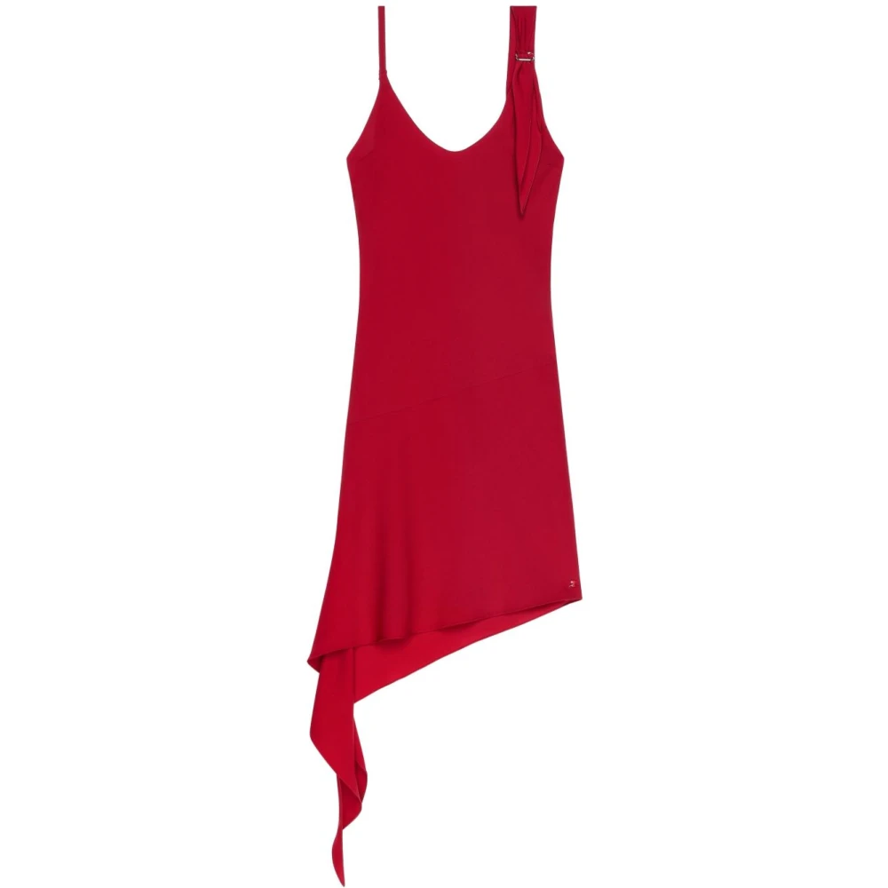 Courrèges Jurk met asymmetrische afwerking Red Dames