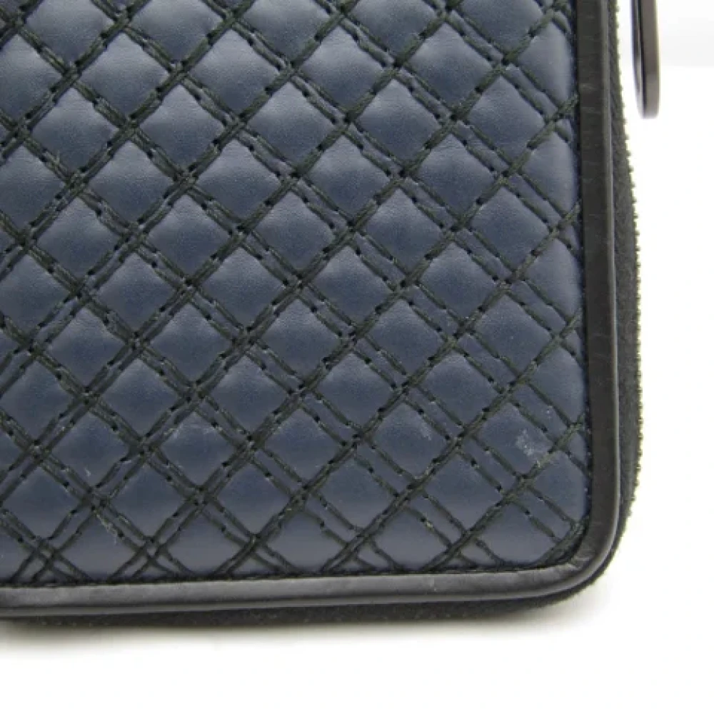 Bottega Veneta Vintage Pre-owned Leather wallets Blue Heren
