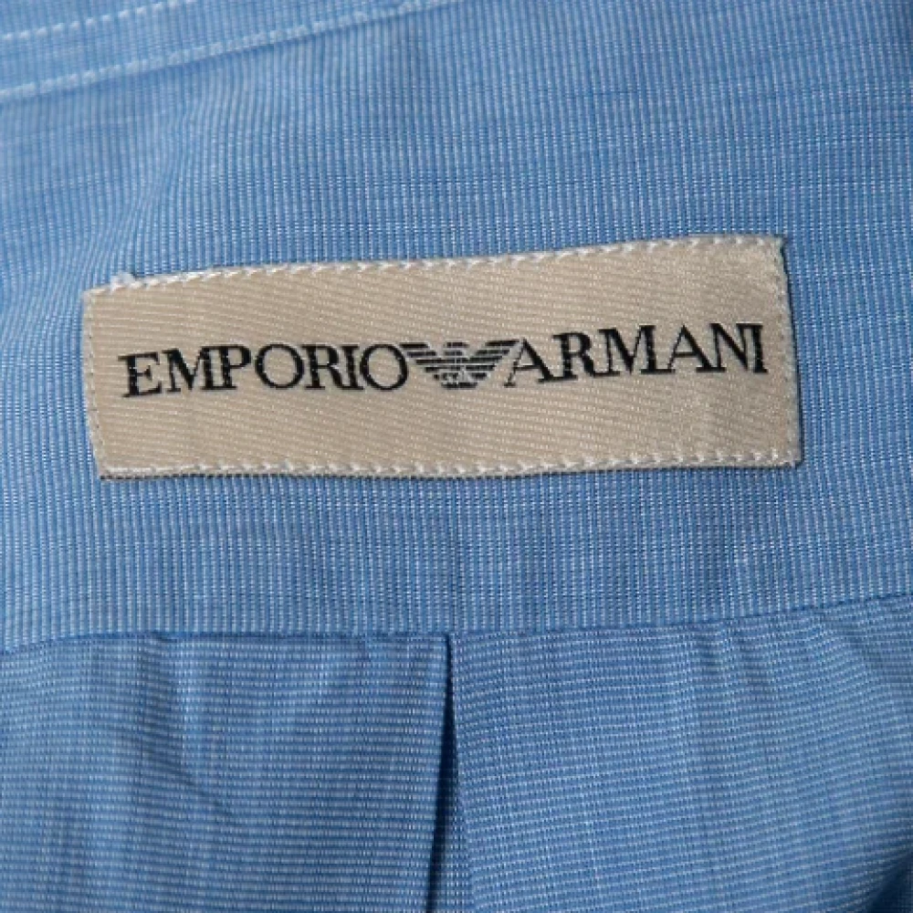 Armani Pre-owned Cotton tops Blue Heren