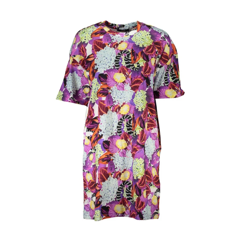 Cavalli Class Korte Jurk met Patroon en Logo Multicolor Dames
