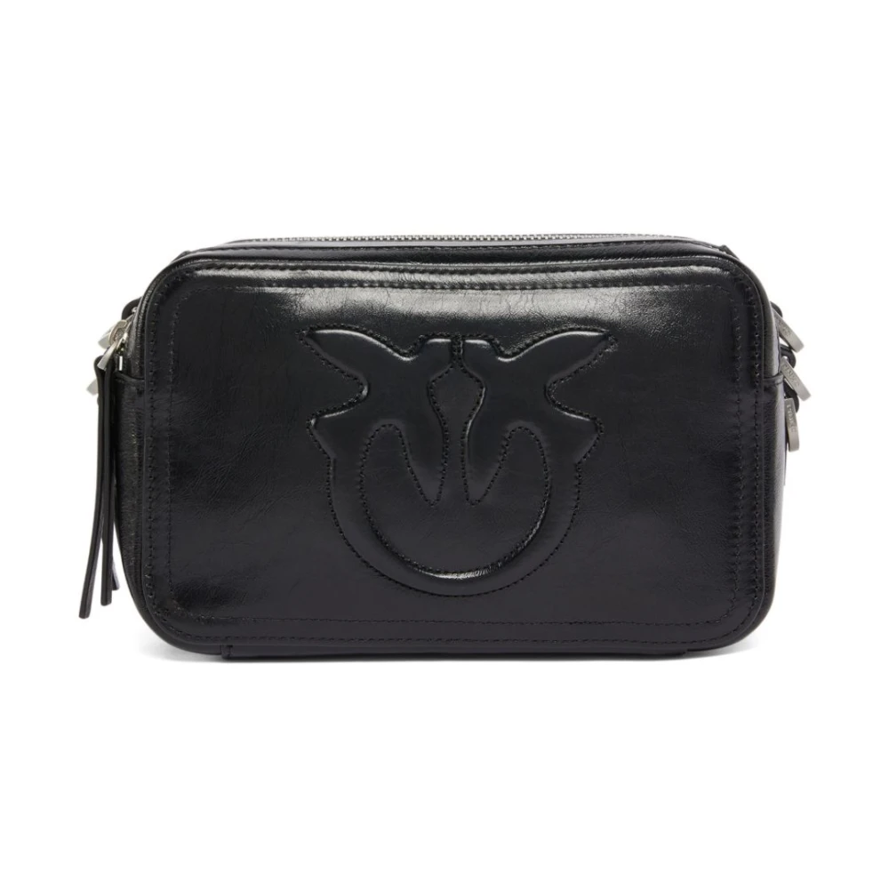 Pinko Women's Black Leather Shoulder Bag