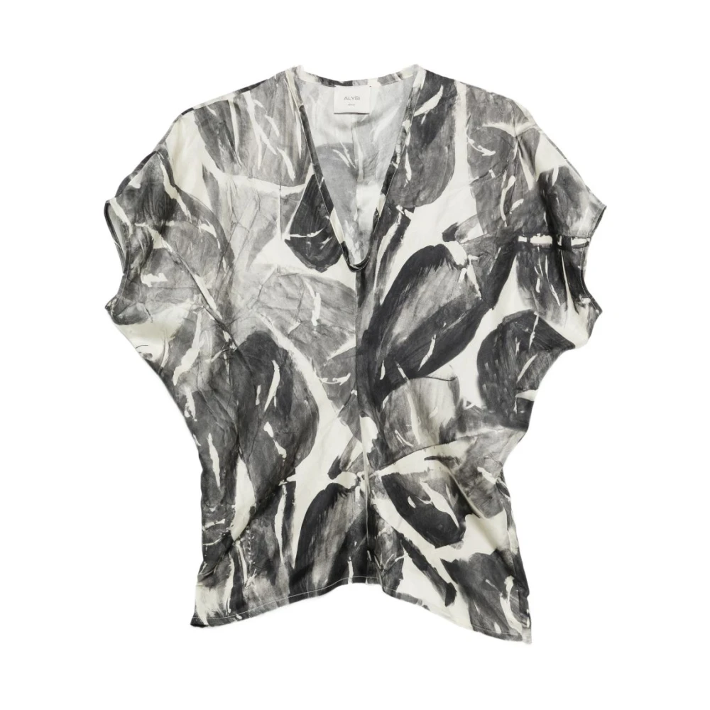 Alysi Printed Silk Blouse - Female - Blouses - Multicolor - M - Blouses & Shirts