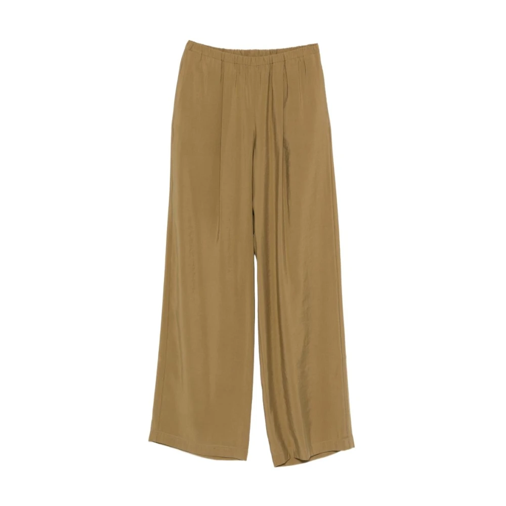 Alysi Women's Brown Wide Trousers, M, Wide Trousers