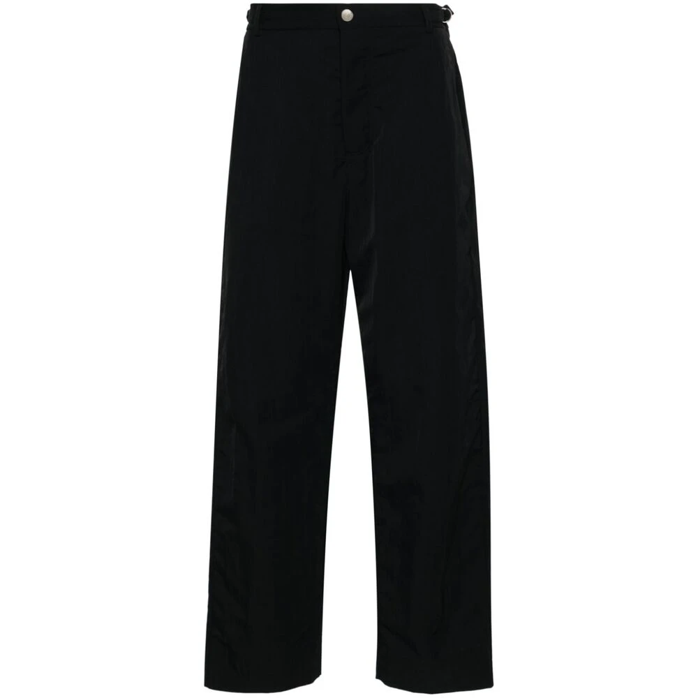 Jacquemus Zwarte Katoenen Drukknop Broek Black Heren