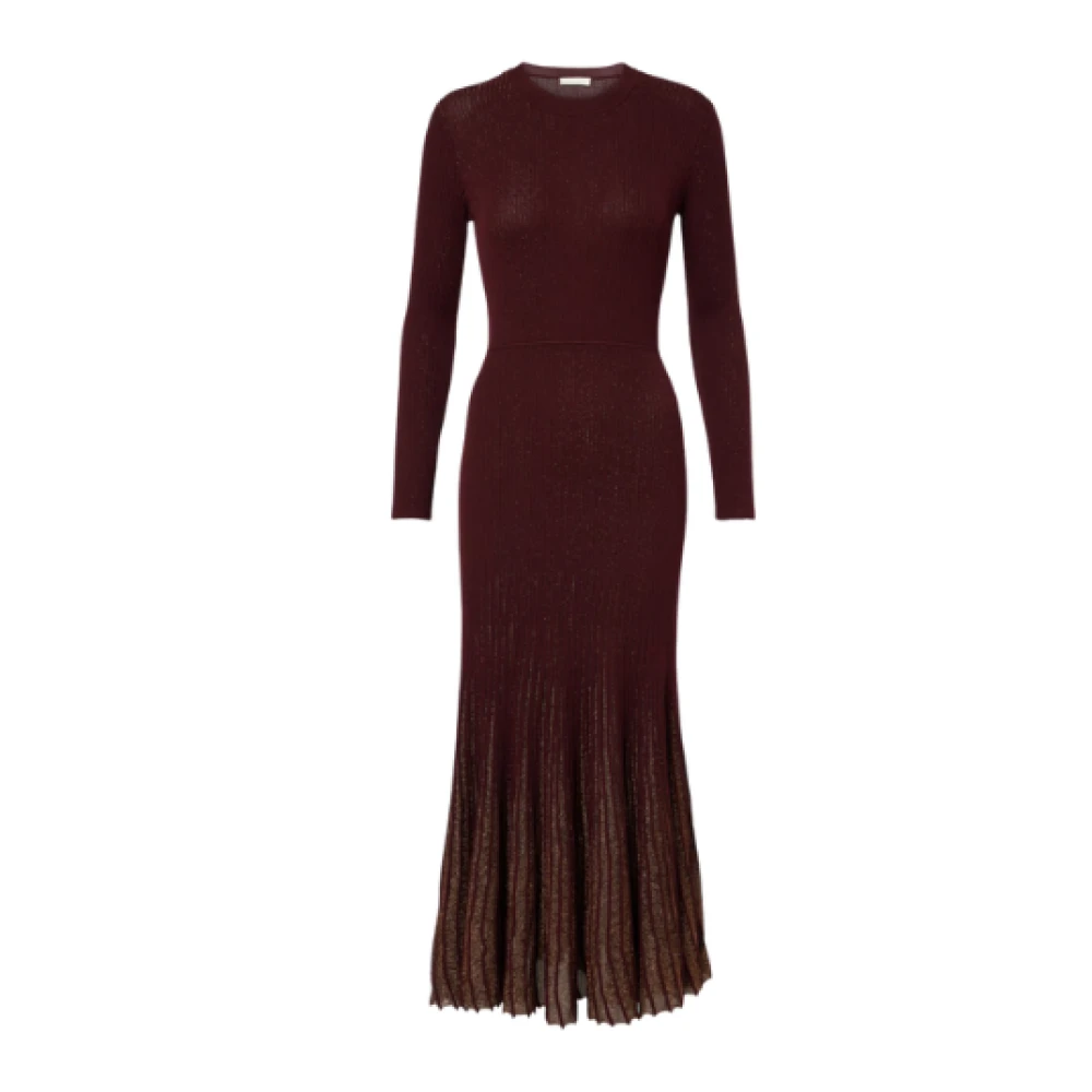 Ulla Johnson Geplooide Jurk Amaranthus Brown Dames