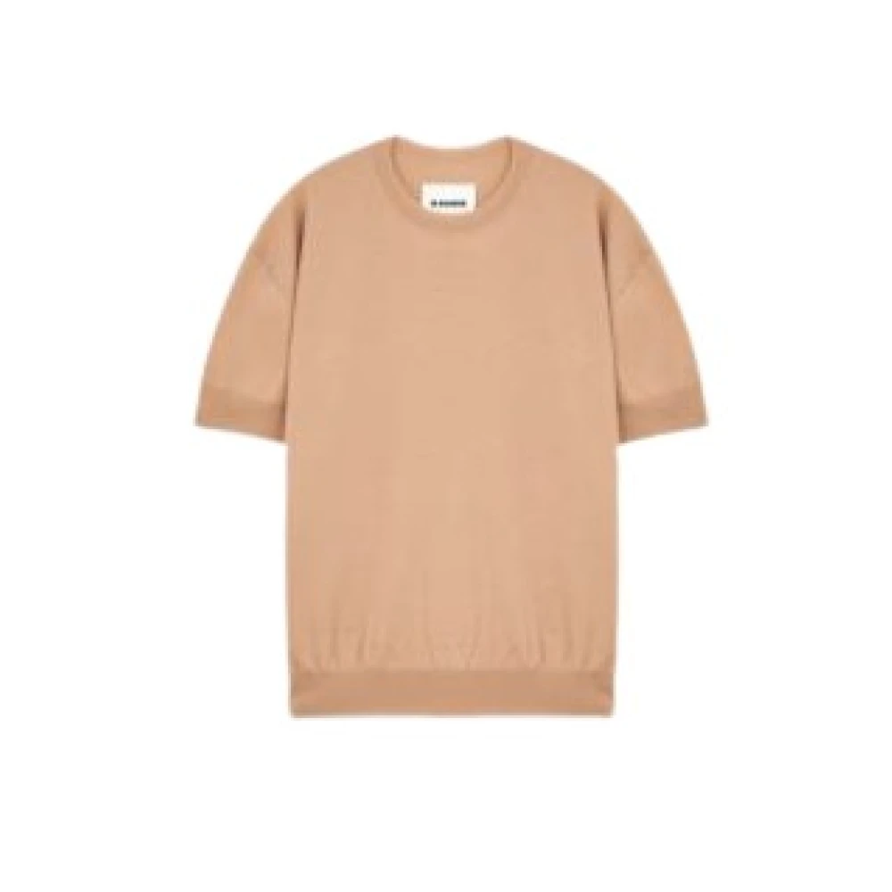 Jil Sander Donker Beige Wol T-Shirt Beige Heren