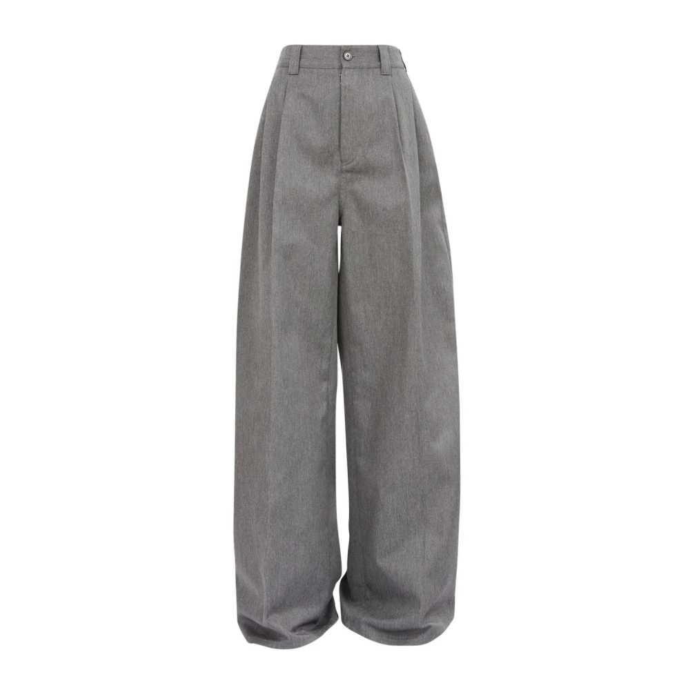 Maison Margiela Hoge Taille Wijde Pijp Broek Grigio Gray Dames