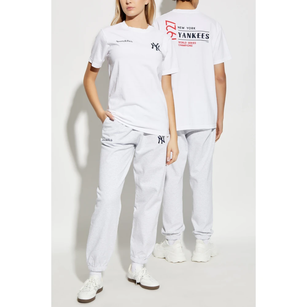 Sporty & Rich Broek uit de 47 & The New York Yankees collectie Gray Unisex