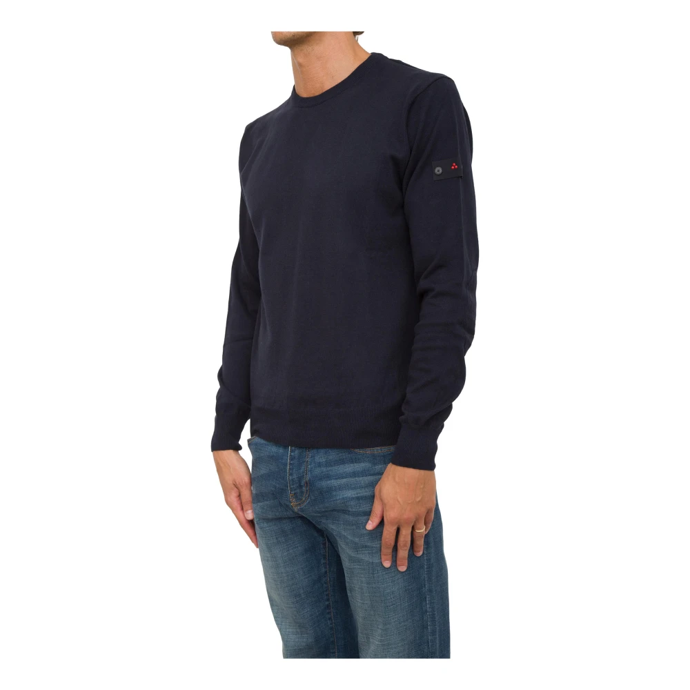 Peuterey Blauwe Gebreide Trui Blue Heren