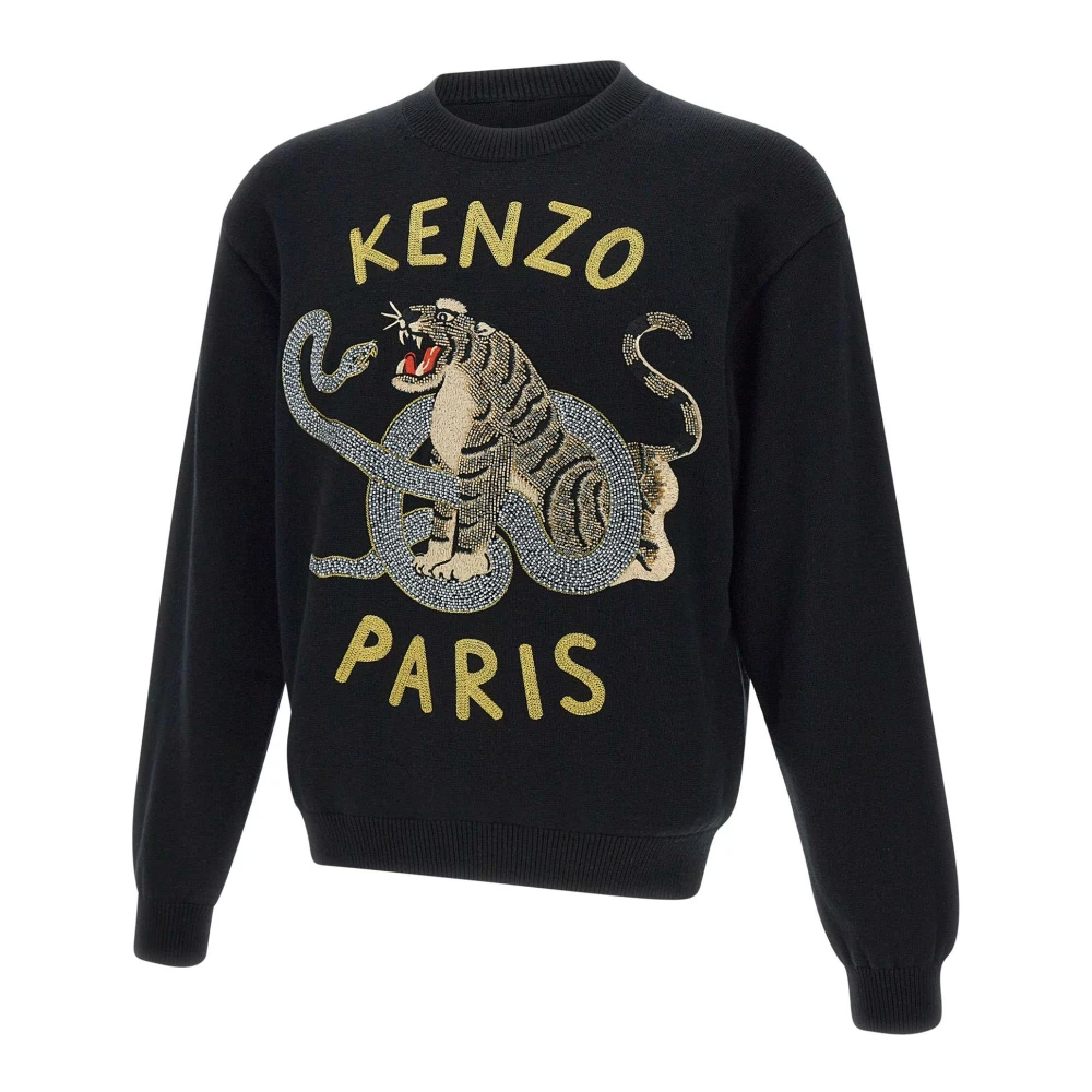 Kenzo Jaar van de slang sweatshirt zwart Black Heren