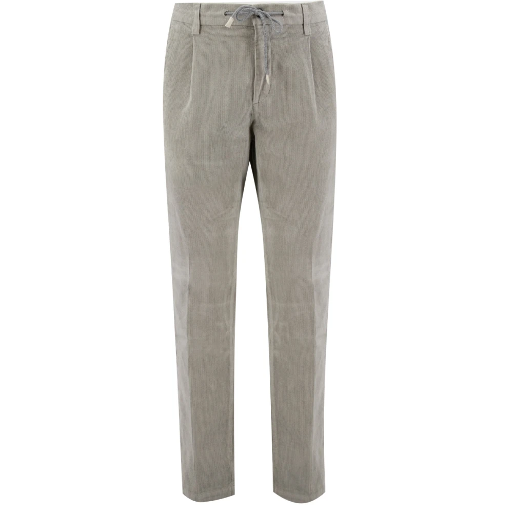 Eleventy Men's Gray Slim-Fit Trousers, W36, Slim-Fit Trousers