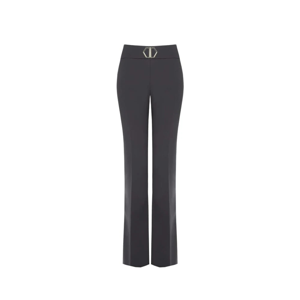 RINASCIMENTO Technische Stoffen Broek met Riem en Gesp Gray Dames