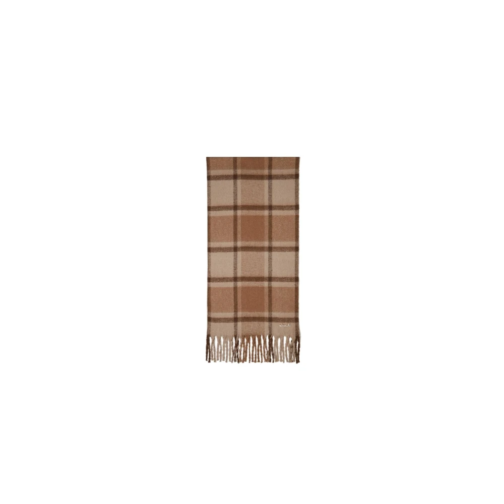 Liu Jo Jacquard Shawl Scarf Brown Dames