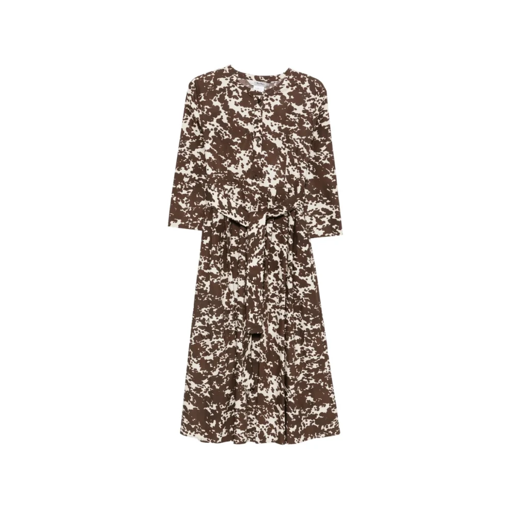 Max Mara Brown Midi Dress - Female - Midi Dresses - 2XS - Dresses