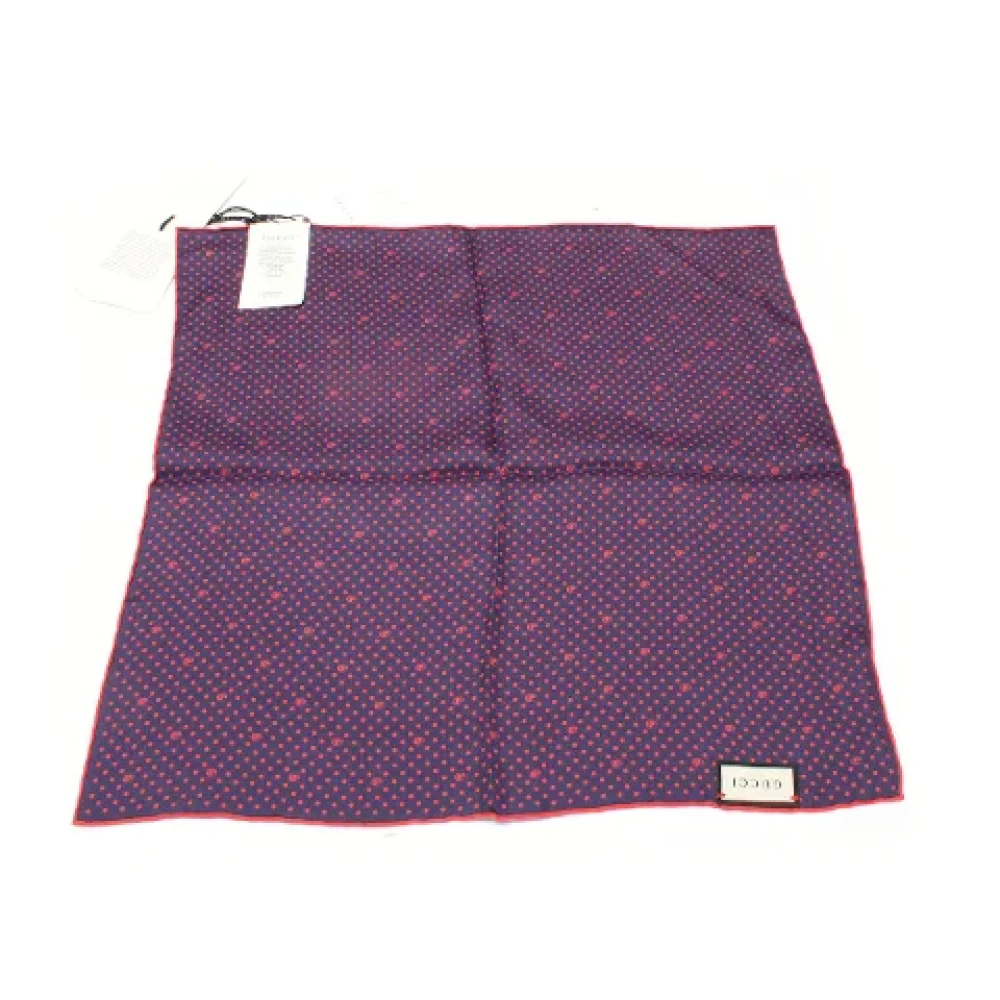 Gucci Vintage Pre-owned Cotton scarves Purple Dames