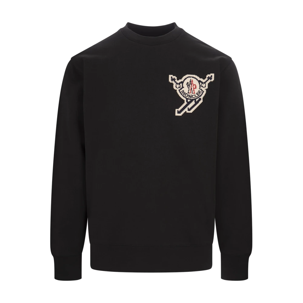 Moncler Zwarte Skiër Sweatshirt Black Heren