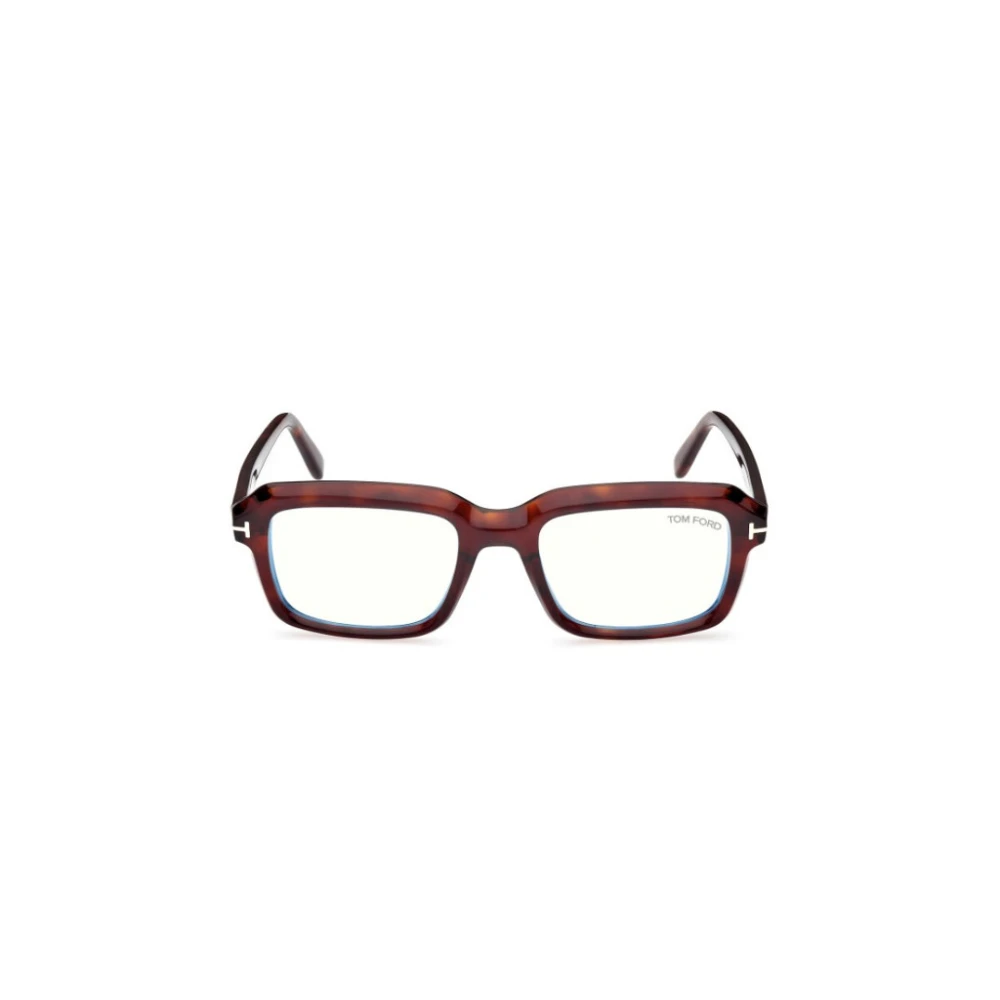 Tom Ford Tf5888 Rektangulära Glasögon för Stiliga Män Brown, Herr
