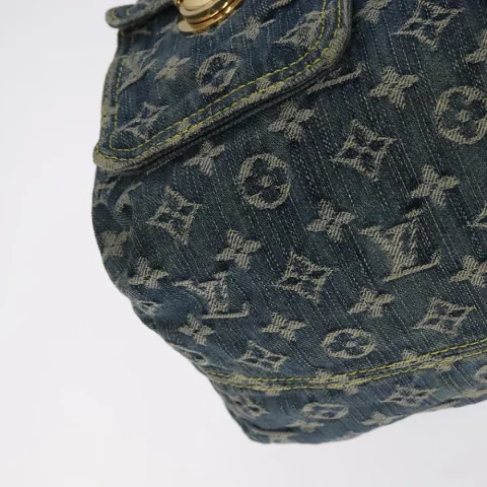 Louis Vuitton Vintage Pre-owned Denim backpacks Blue Dames