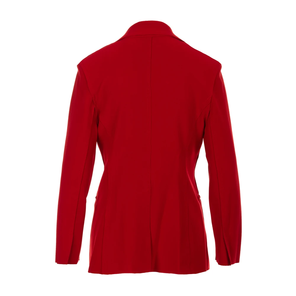 Norma Kamali Rode single-breasted jas Red Dames