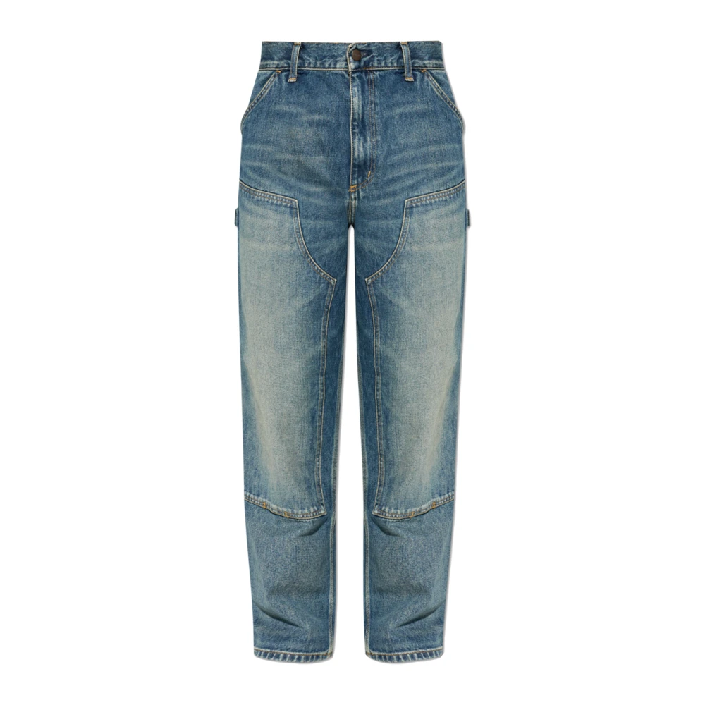 Carhartt Wip Unisex Blu - Double Knee Pant - Jeans - W33 - Immagine 2