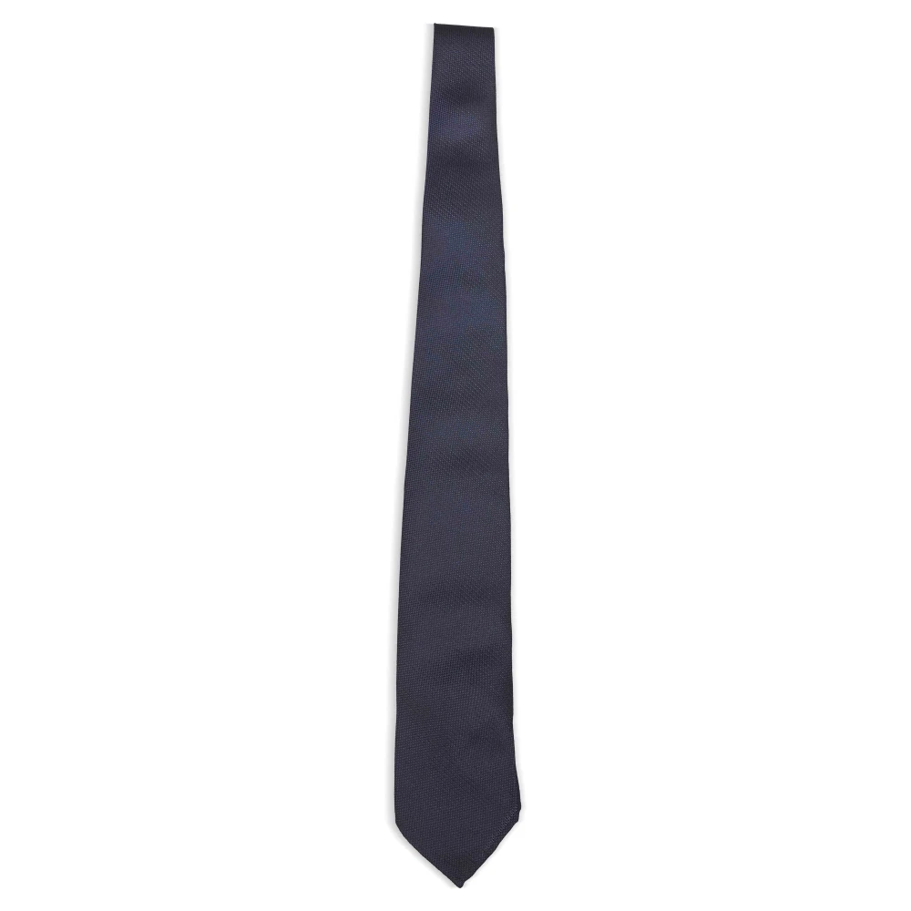 Brunello Cucinelli Men's Blue Jacquard Silk Tie