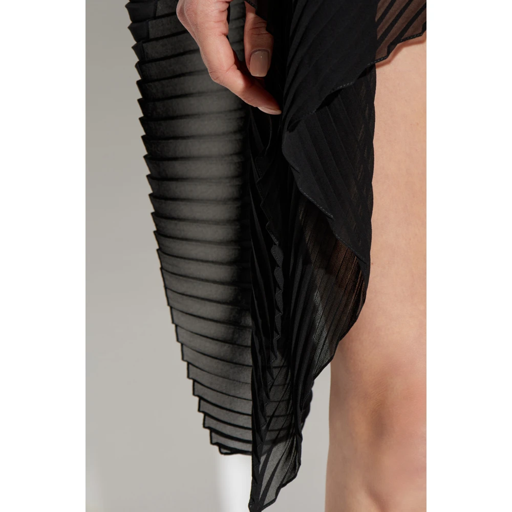 Emporio Armani Geplooide poncho Black Dames