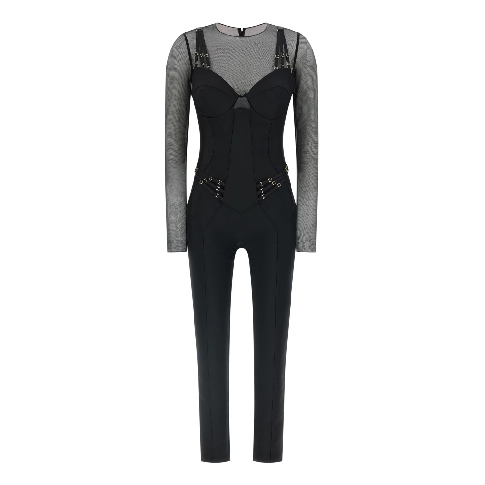 Elisabetta Franchi Women's Black Jersey Jumpsuit - Jumpsuits - Xs - Jumpsuits & Playsuits