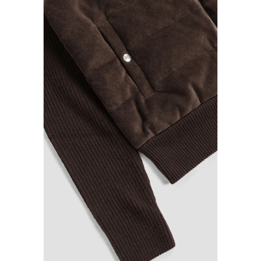 Moncler Gewatteerde Bruin Fluweel Vest Brown Heren