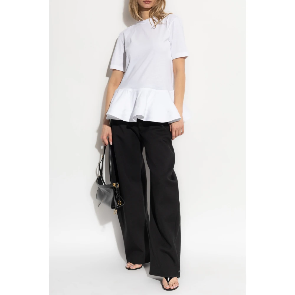 Alaïa Peplum T-shirt White Dames
