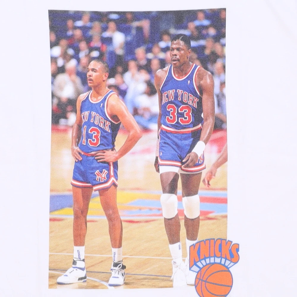 Mitchell & Ness NBA Speler Foto Tee Hardwood Classics White Heren