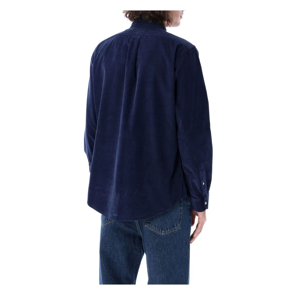 Ralph Lauren Corduroy Custom Overhemd Blue Heren