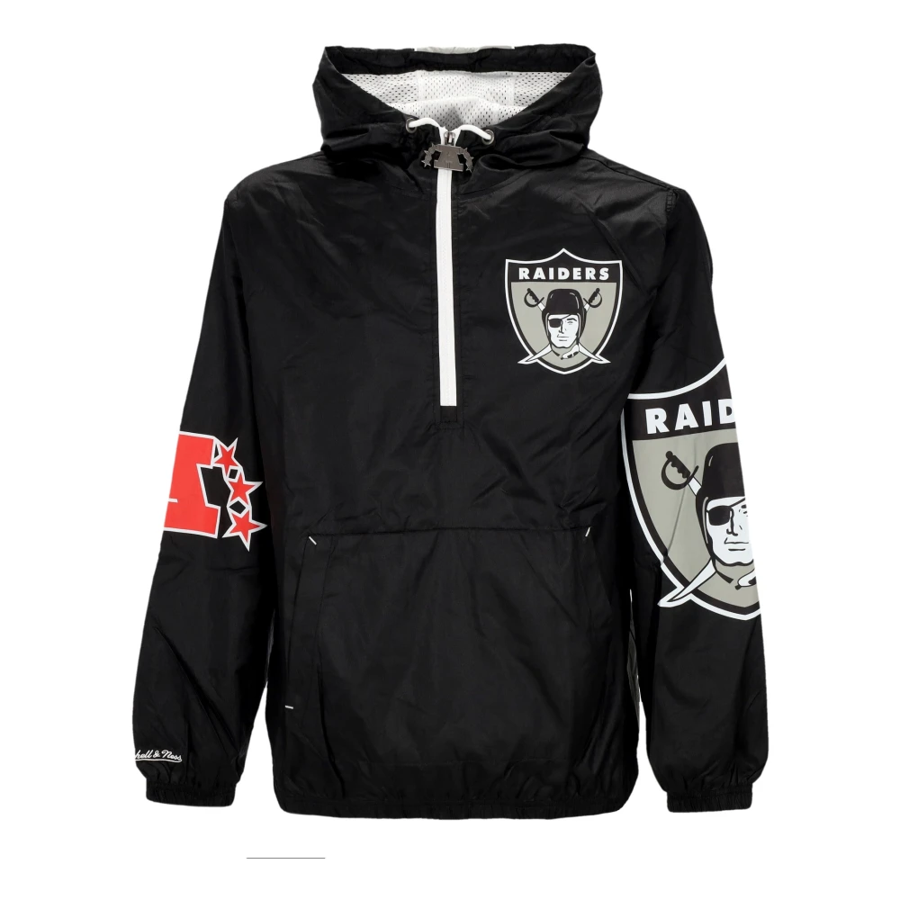 Mitchell & Ness Oakland Raiders Windbreaker Anorak Originele Teamkleuren Black Heren