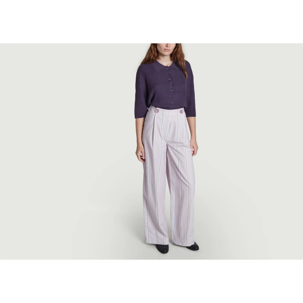 Sessun Wide Trousers Beige Dames