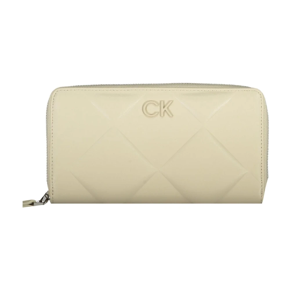 Calvin Klein Beige Damesportemonnee Rfid Ritssluiting Beige Dames