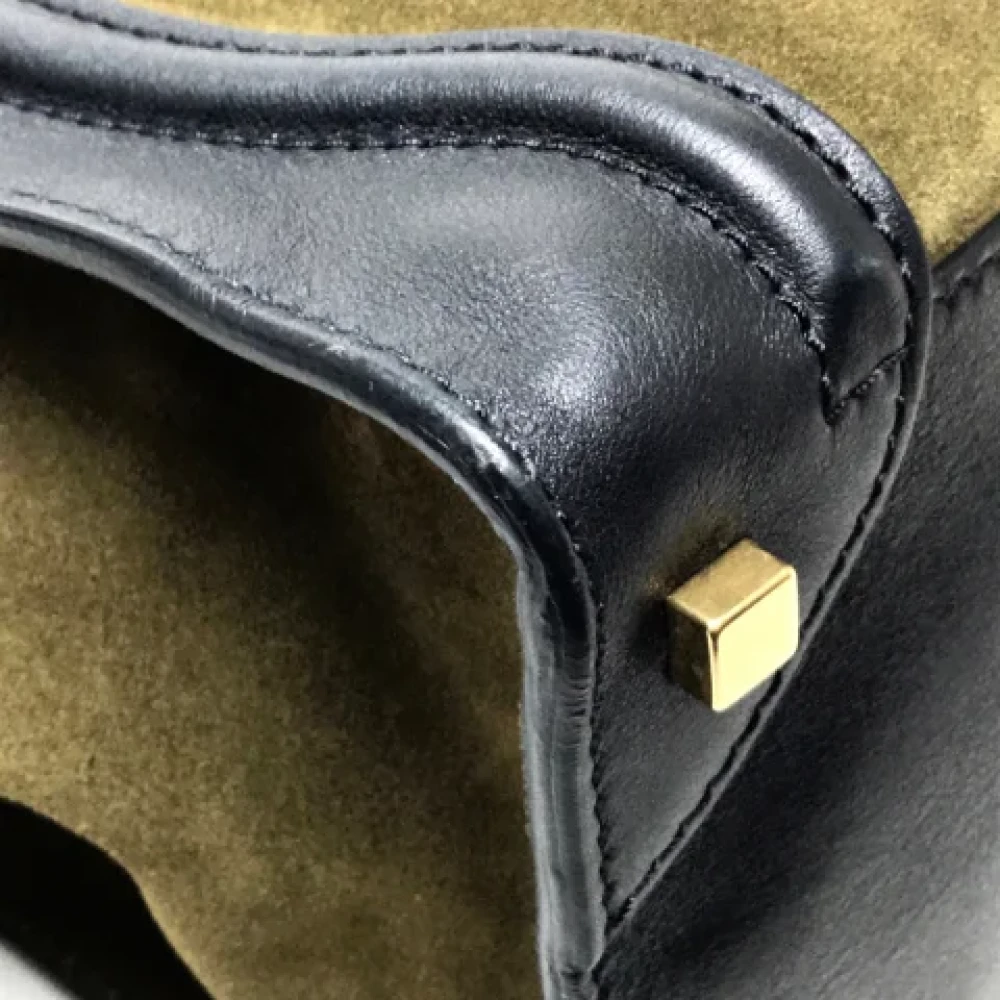 Celine Vintage Pre-owned Leather totes Green Dames