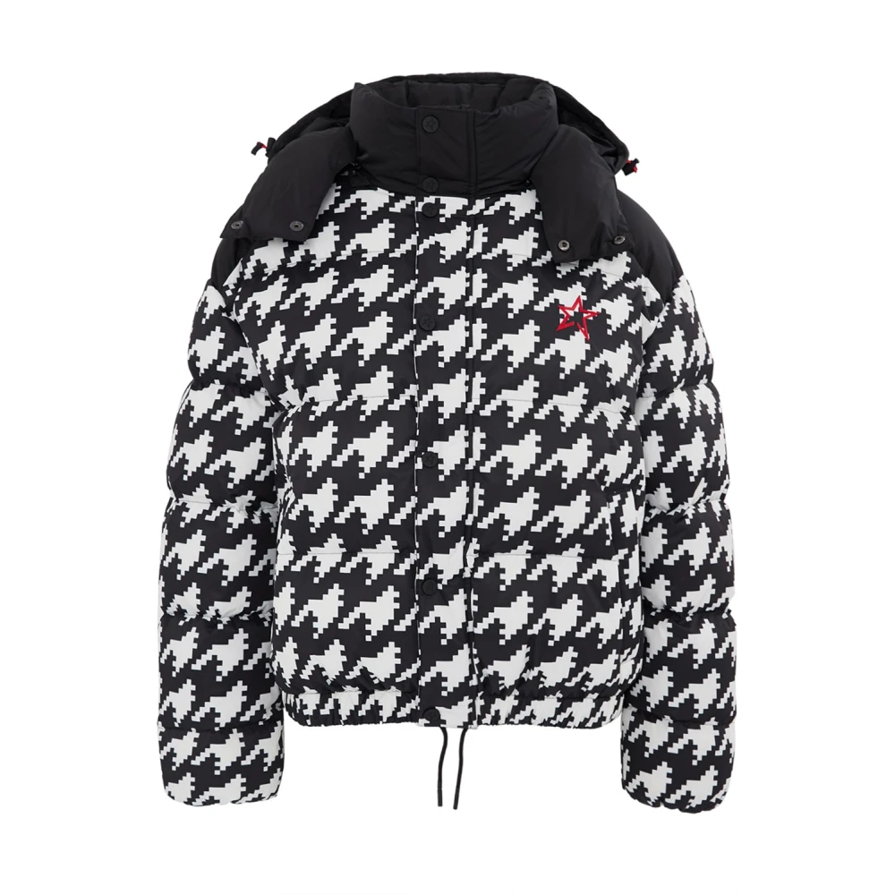 Perfect Moment Houndstooth Puffer Ski Jas Black Dames