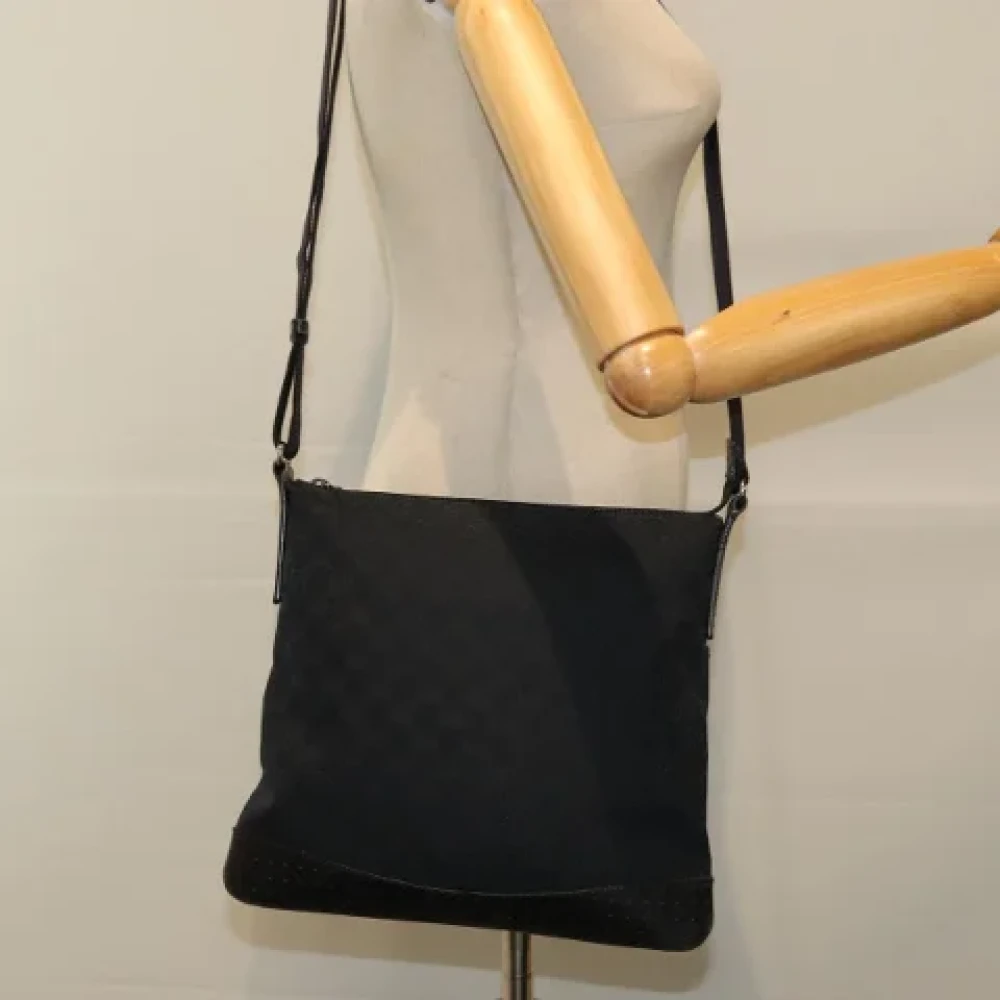 Gucci Vintage Pre-owned Canvas shoulder-bags Black Dames