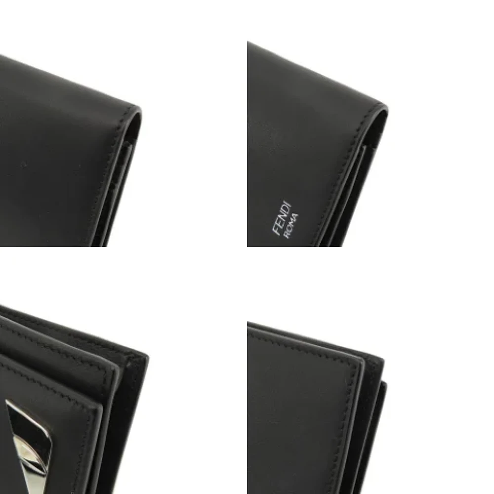 Fendi Vintage Pre-owned Leather wallets Black Dames