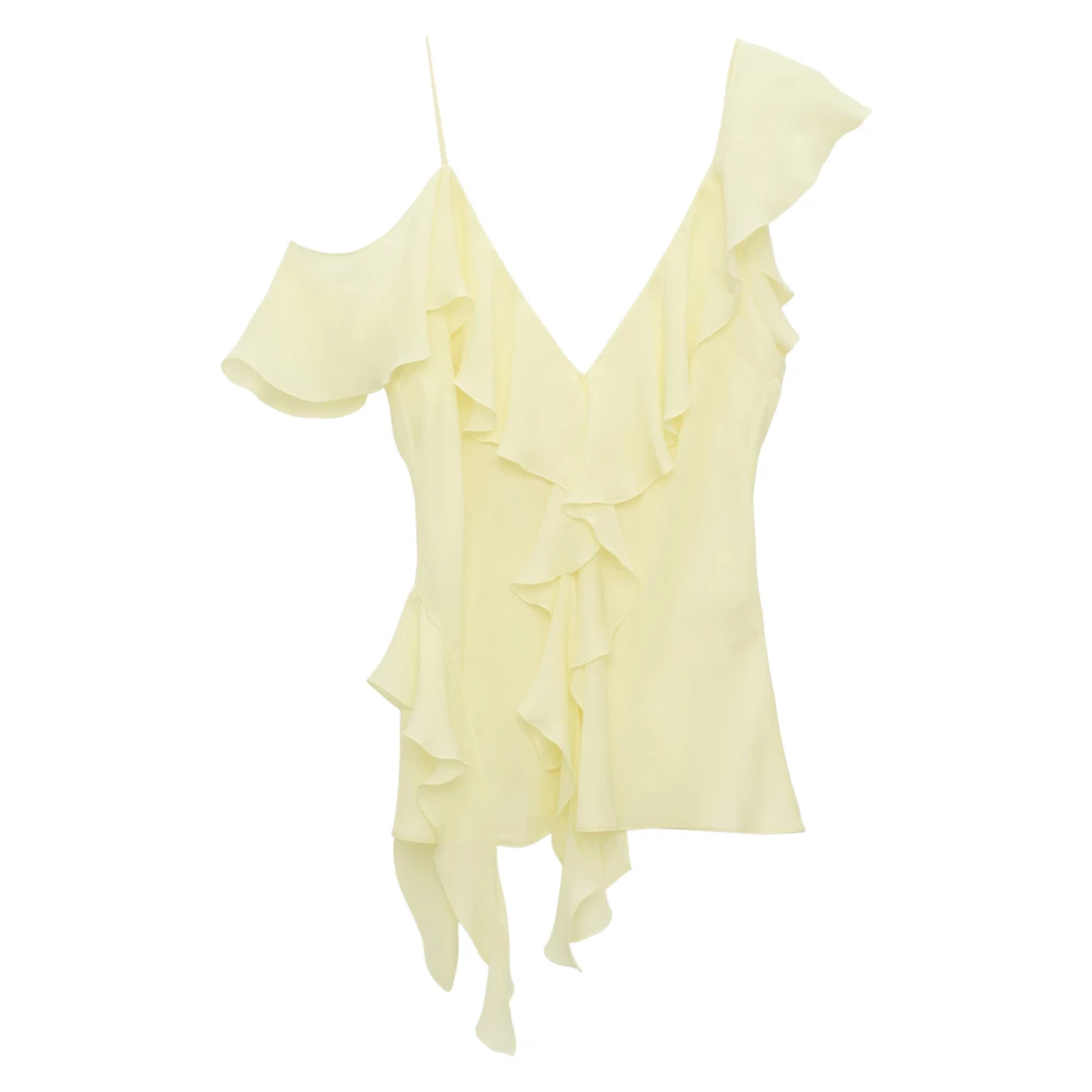 Dorothee Schumacher Women's Yellow Sheer Twist I Top