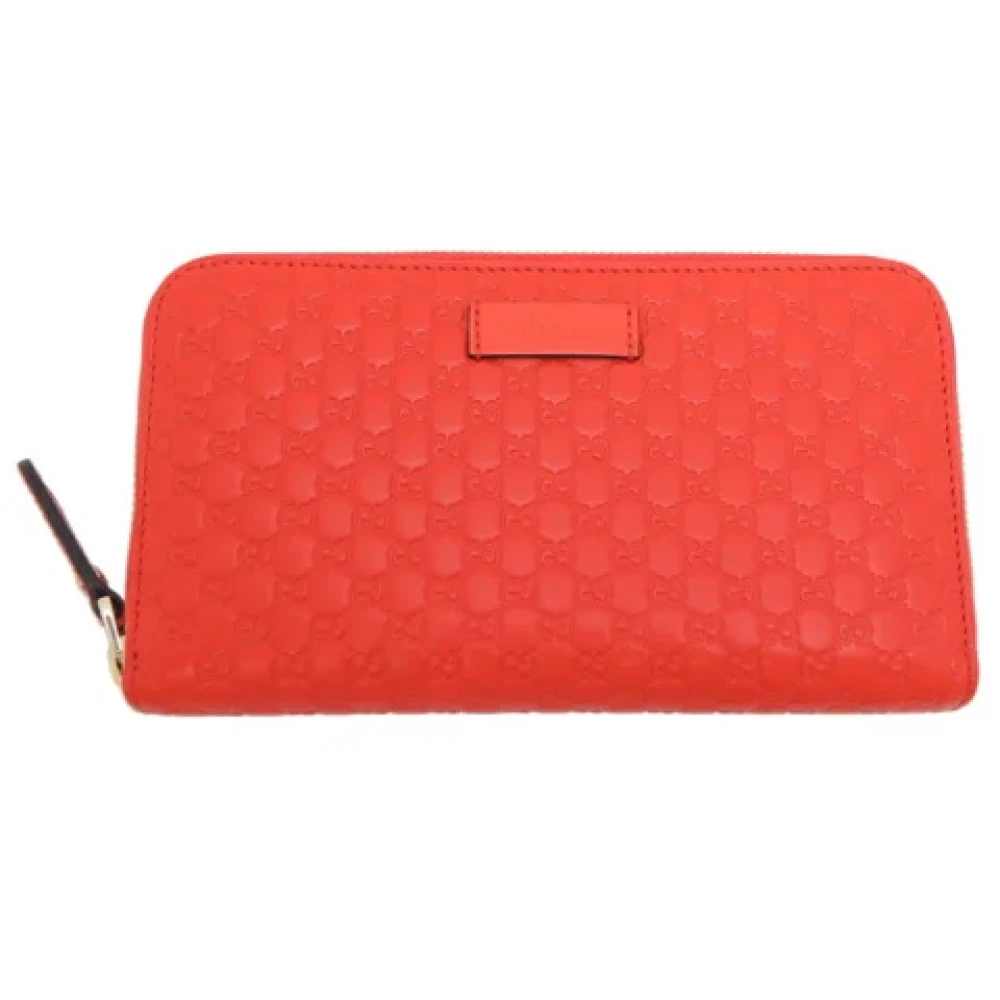 Gucci Vintage Pre-owned Leather wallets Orange Dames