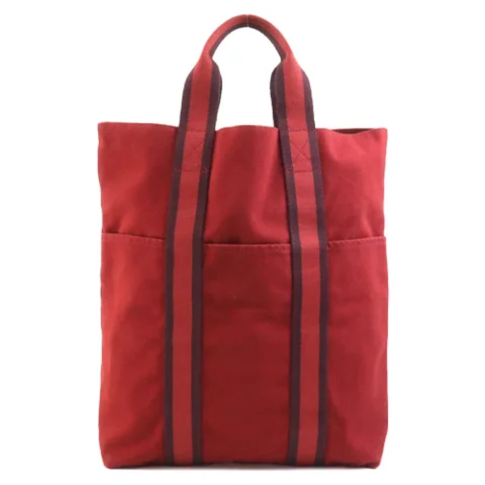 Hermès Vintage Pre-owned Cotton handbags Red Dames