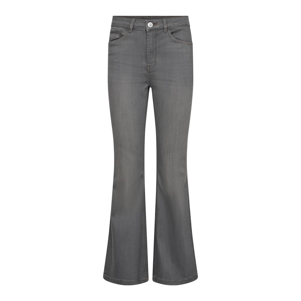 MOS MOSH Trendy Flare Jeans Licht Grijs Gray Dames