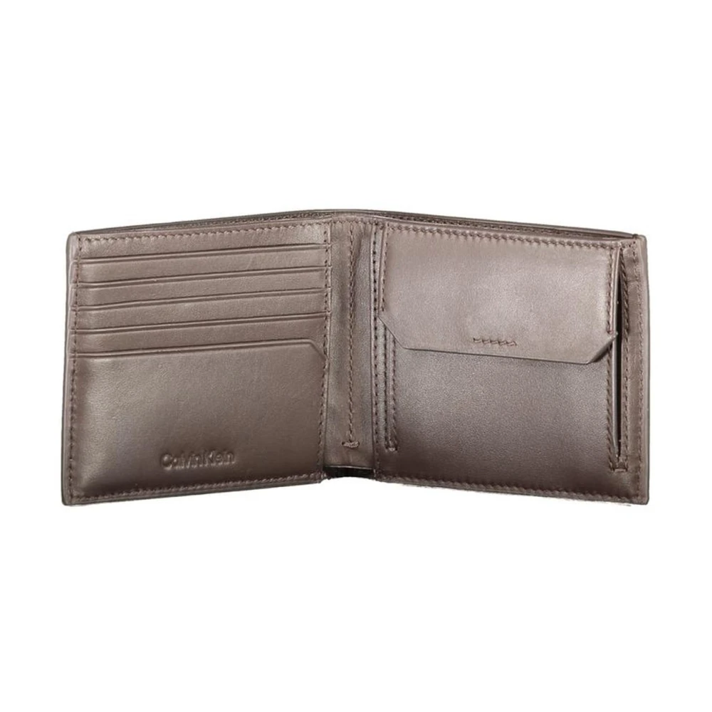 Calvin Klein Leren portemonnee met RFID-blokkering Brown Heren