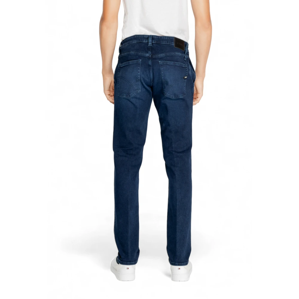 GAS Blauwe Effen Heren Jeans Rits Knoop Blue Heren