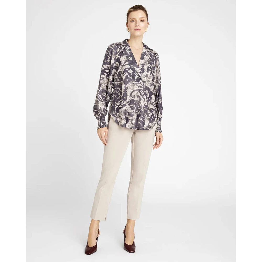 Gustav Lange Mouw Blouse Finja Style Gray Dames