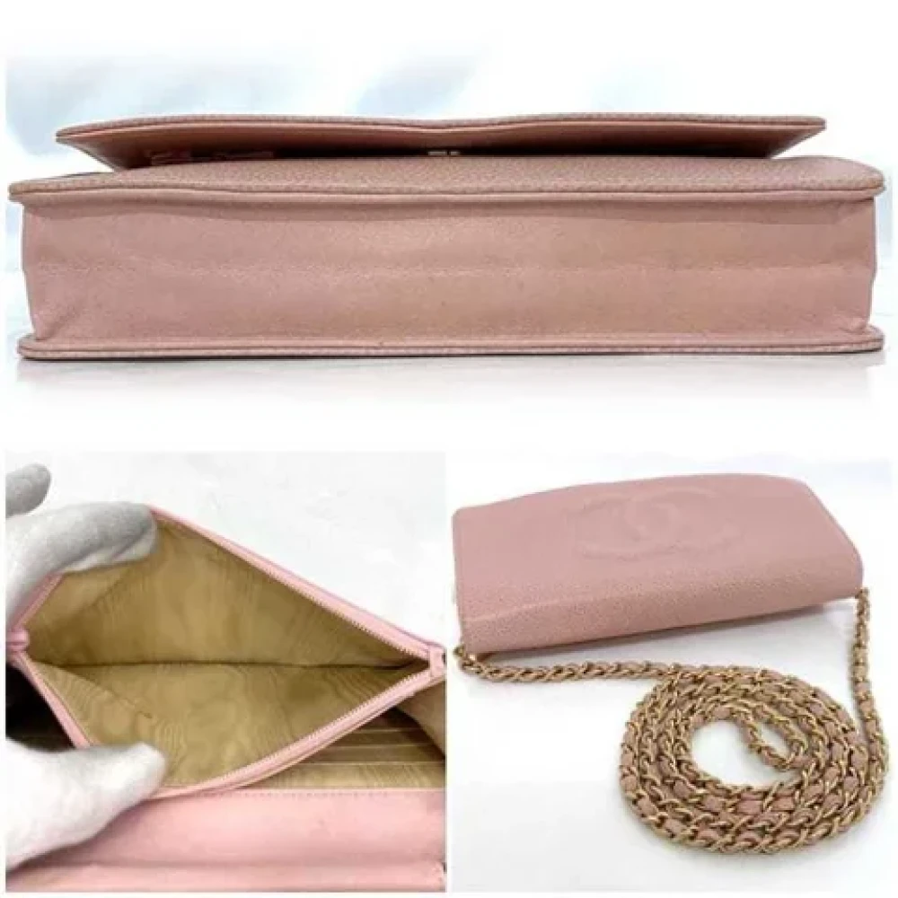 Chanel Vintage Pre-owned Leather chanel-bags Pink Dames