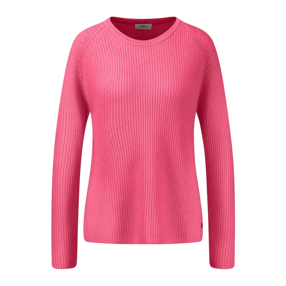 FYNCH-HATTON Kasjmier Rib Crewneck Trui Pink Dames