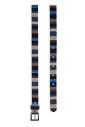 ceinture-en-polaire-bleue-a-rayures-multicolores-pour-femmes